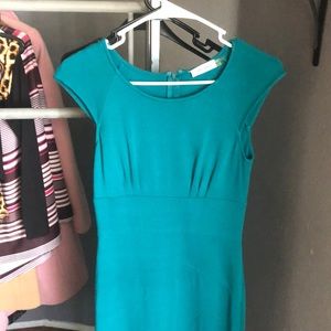 Cap sleeve teal Calvin Klein Dress